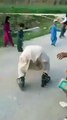 Molvi in trouble wearing skating shoes
