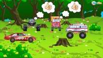Coches Para Niños - Coche de Policía, Camión de Bomberos y Carros de Carreras - Dibujos animados