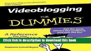 [Download] Videoblogging For Dummies Kindle Free
