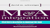 [Popular] M A Integration: A Framework for Executives and Managers Kindle Collection