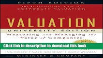 [Popular] Valuation: Measuring and Managing the Value of Companies, University Edition Hardcover