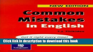 [Popular Books] Common Mistakes in English: With Exercises (Grammar Reference) Full Online