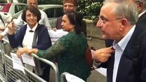 Tussle between Pakistani anchor Taimoor Iqbal and Indian protesters outside Pakistan embassy