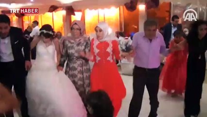 Patlama anı, düğün salonunda bulunan kameraya yansıdı