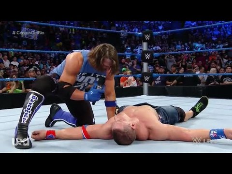 WWE | WWE 2016 | Aj styles attacks John cena - WWE Smackdown 16 august 2016 | WWE Wrestling | WWE Smackdown | WWE