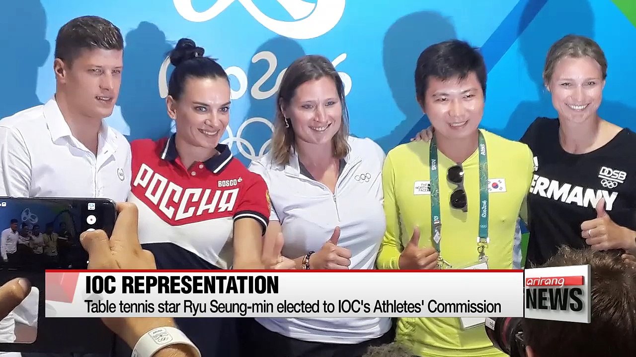 Table tennis star Ryu Seung-min elected to IOC's Athletes' Commission