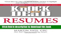 [Popular Books] Knock  em Dead Resumes: How to Write a Killer Resume That Gets You Job Interviews