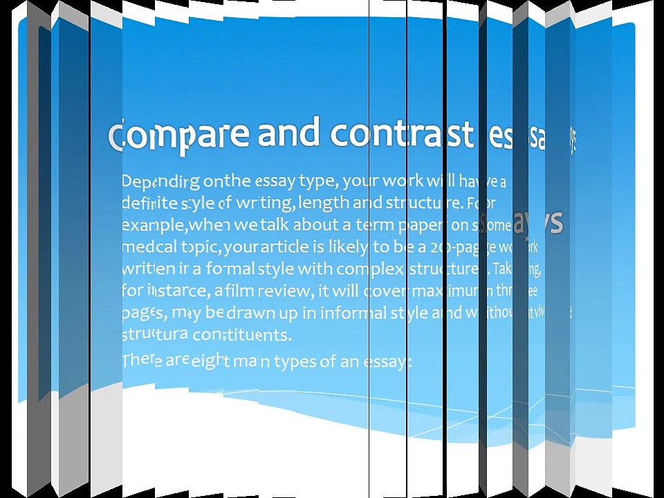 Compare and contrast essay topics