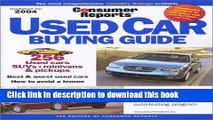 [PDF] Used Car Buying Guide 2004 (Consumer Reports Used Car Buying Guide) [Full Ebook]
