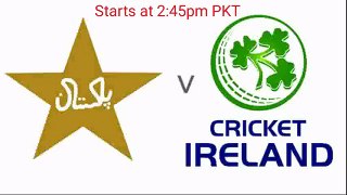 Ireland vs Pakistan 1st ODI Live from Dublin 18 Aug, 2016.