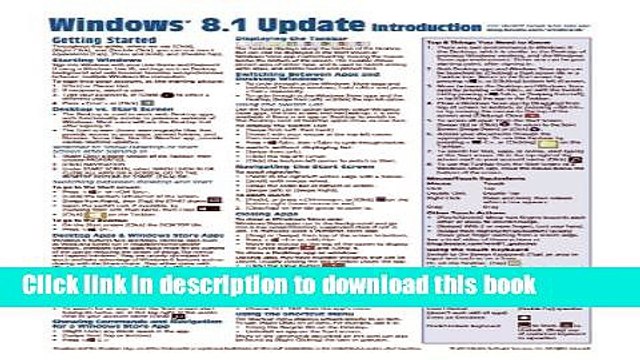 [Download] Windows 8.1 Update Quick Reference Guide: Introduction (Cheat Sheet of Instructions,