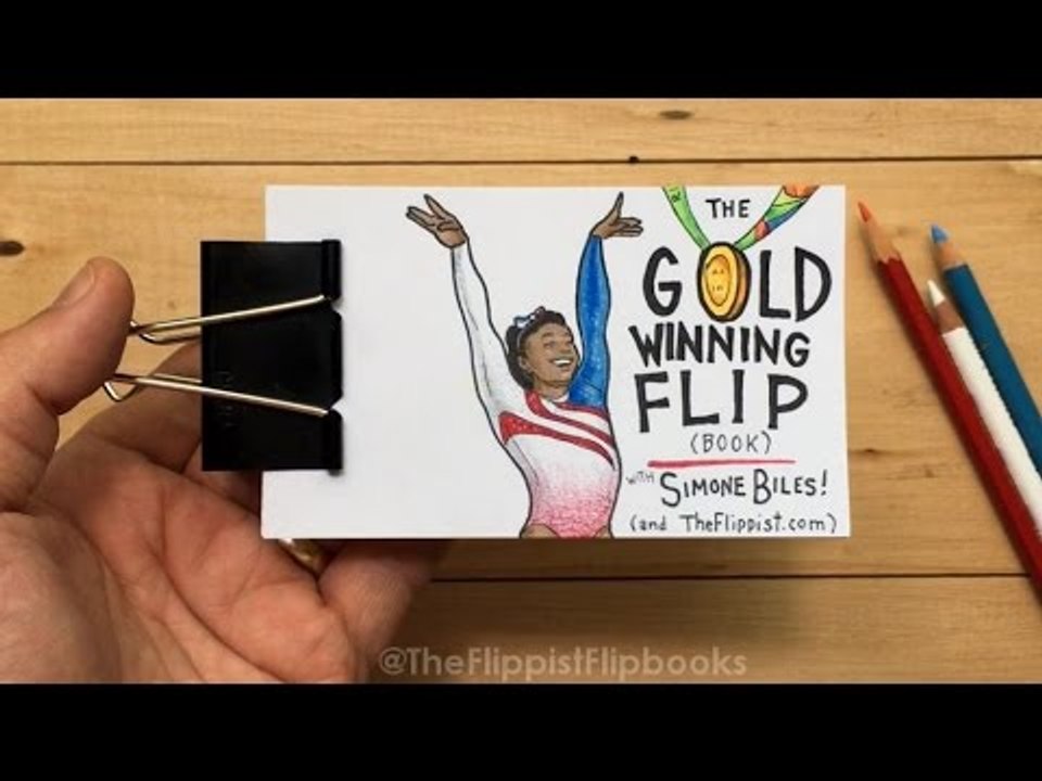 Cartoonist Creates Incredible Simone Biles-Themed Flip Book