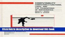 [Download] Computability : Computable Functions  Logic  and the Foundations of Math Hardcover Online