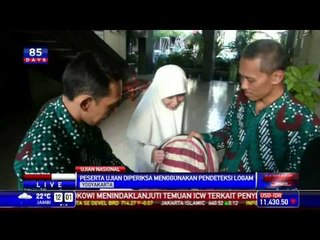 Peserta UN di Yogyakarta Diperiksa dengan Pendeteksi Logam