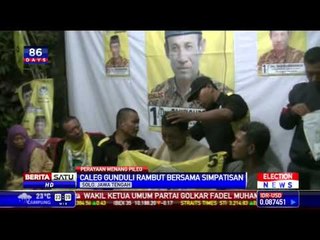 Rayakan Kemenangan, Caleg Gunduli Rambut