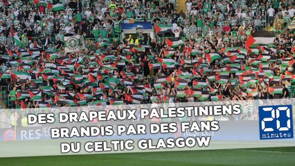 Des drapeaux palestiniens brandis par des fans du Celtic Glasgow