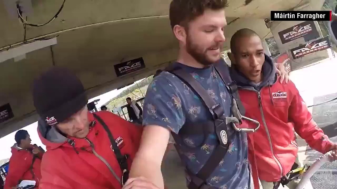 CNN  Irish man visits one of the worlds highest bungee jumps oabut forgets to empty his pockets