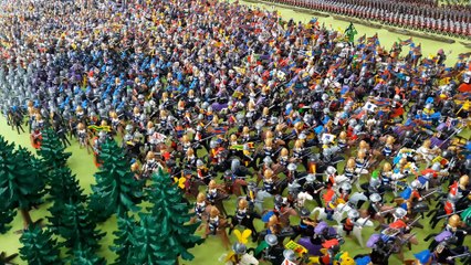 Reconstitution de la bataille de Crécy en playmobil