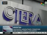 Docentes argentinos convocan paro nacional para el 24 de agosto