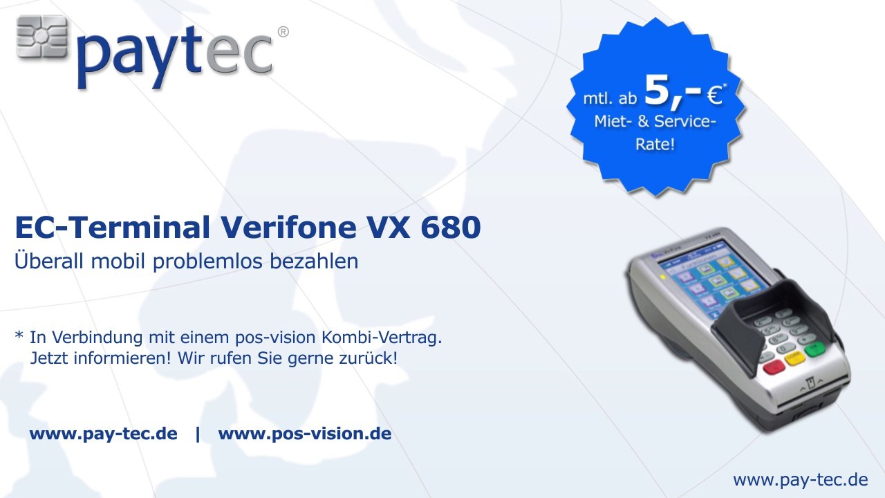 EC-Terminal Verifone VX 680 | paytec GmbH