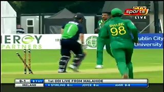 What A Beauty !!! Muhammad Amir Clean Bowled Stirling in 1st ODI vs Ireland 2016