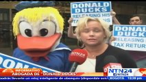 'Donald Ducks', el personaje creado por el Partido Demócrata a fin de presionar a Trump para que difunda su declaración de impuestos