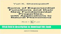 [Download] Sums of Exponential Functions and Their New Fundamental Properties, with Applications