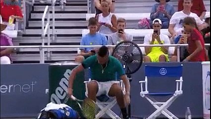 Nick Kyrgios Breaks Three Rackets In A Row!