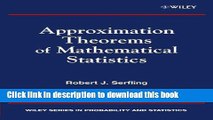 [Download] Approximation Theorems of Mathematical Statistics Hardcover Online