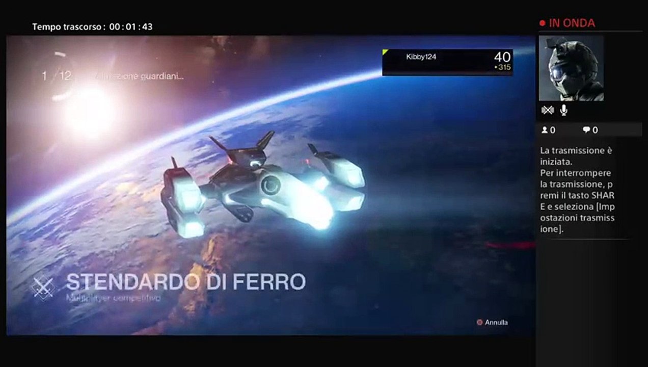 Trasmissione PS4 live di Kibby124