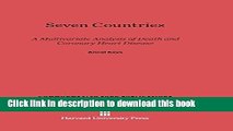 [Download] Seven Countries: A Multivariate Analysis of Death and Coronary Heart Disease Hardcover