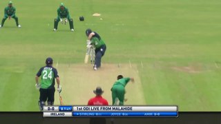Ireland Fall of Wickets vs Pakistan 1st ODI 2016 HD
