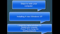 How to install a new operating system Windows XP