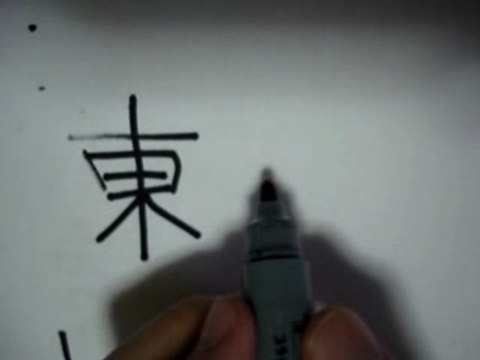 How to write japanese character Higashi