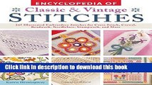 [Popular Books] Encyclopedia of Classic   Vintage Stitches: 245 Illustrated Embroidery Stitches