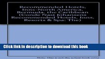 [Download] Recommended Hotels, Inns-North America, Bermuda, the Caribbean Hardcover Free