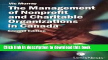 [Popular] The Management of Nonprofit and Charitable Organizations in Canada Hardcover Collection