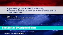 Ebook Quality in Laboratory Hemostasis and Thrombosis Full Online