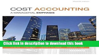 [Popular] Cost Accounting (15th Edition) Paperback Free