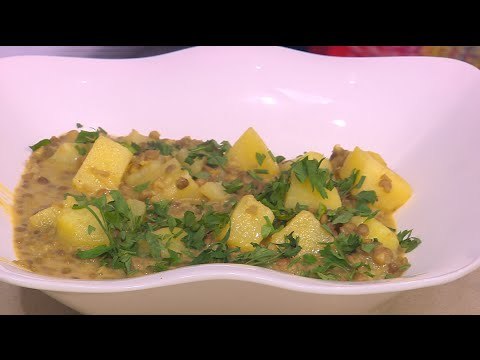 بطاطس بالكاري و لبن جوز الهند | غادة جميل