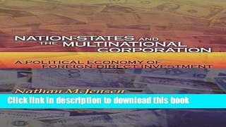 [Popular] Nation-States and the Multinational Corporation: A Political Economy of Foreign Direct