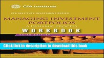 [Popular] Managing Investment Portfolios Workbook: A Dynamic Process Paperback Online