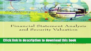 [Popular] Financial Statement Analysis and Security Valuation Paperback Free