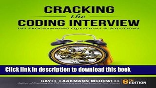 [Popular] Cracking the Coding Interview: 189 Programming Questions and Solutions Hardcover Online