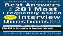 [Popular] Best Answers to the 201 Most Frequently Asked Interview Questions, Second Edition