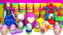 Play Doh SURPRISE EGGS Peppa Pig Hello Kitty Minions Characters - Funny video for kids