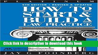 [Popular] How to Start   Build a Law Practice Hardcover Free