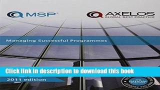 [Popular] Managing Successful Programmes Manual: 2011 Edition Hardcover Free