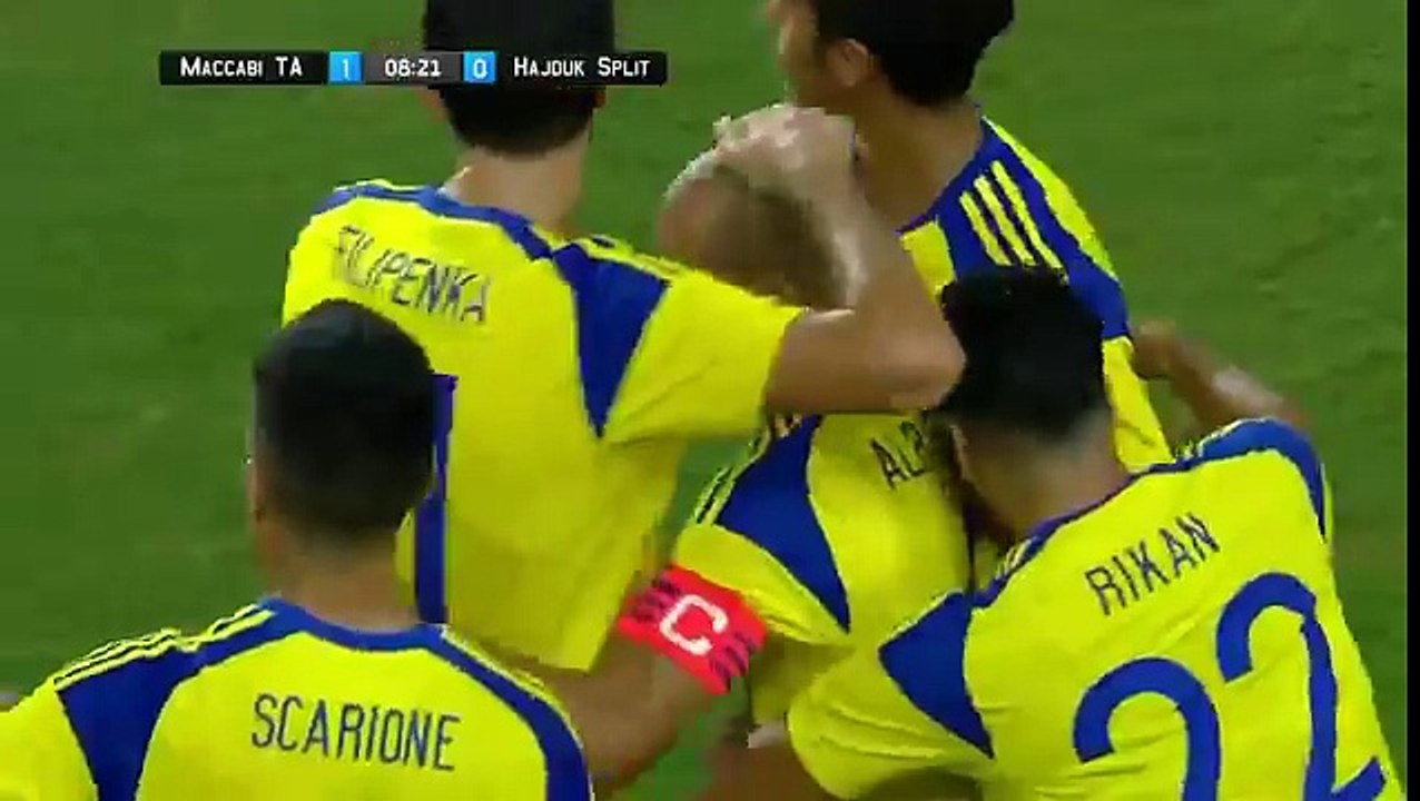Maccabi Tel Aviv - Hajduk Split   2 X 1   All Goals (Europa League - Qualification - 18.08.2016)