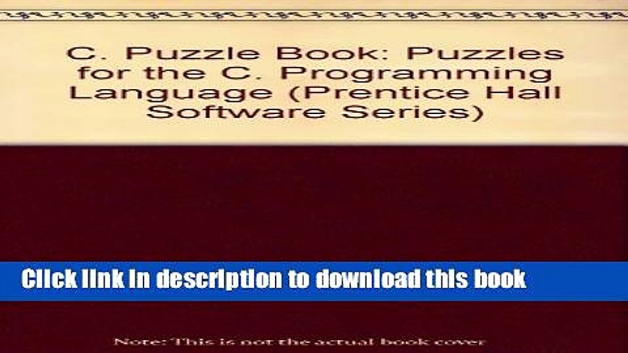 [Download] The C Puzzle Book Full Online